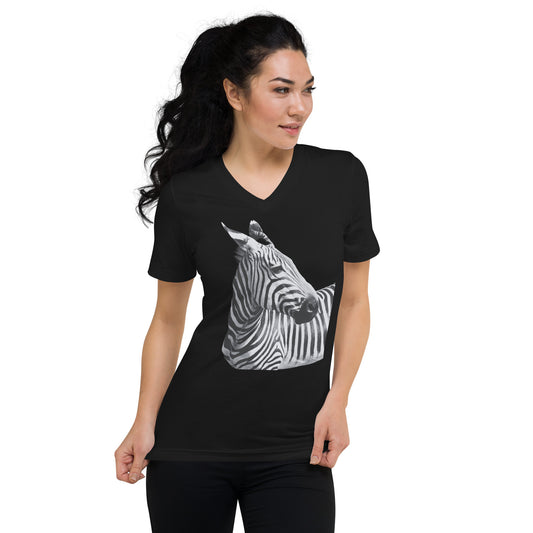 Zebra V-Neck T-Shirt