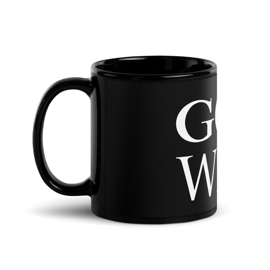 God Will Black Glossy Mug
