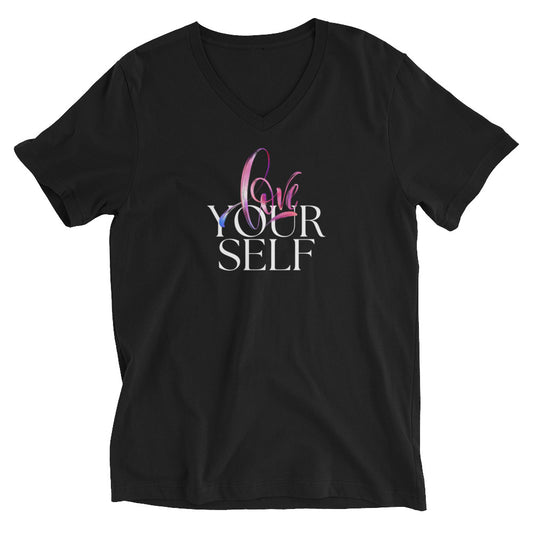 Love Yourself Unisex Short Sleeve V-Neck T-Shirt