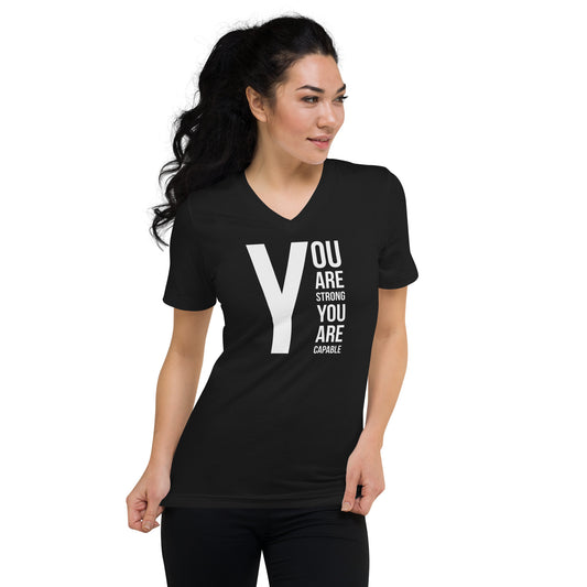 You Are Strong Unisex Short Sleeve V-Neck T-Shirt