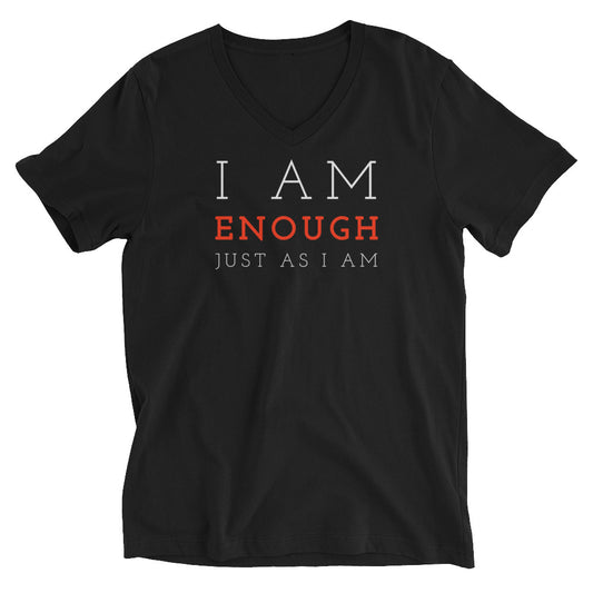 I Am Enough Unisex Short Sleeve V-Neck T-Shirt