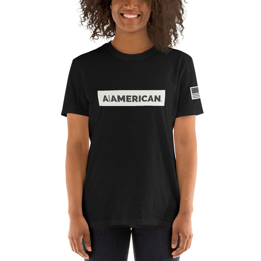 A Frickin American White Boarder Short-Sleeve Unisex T-Shirt