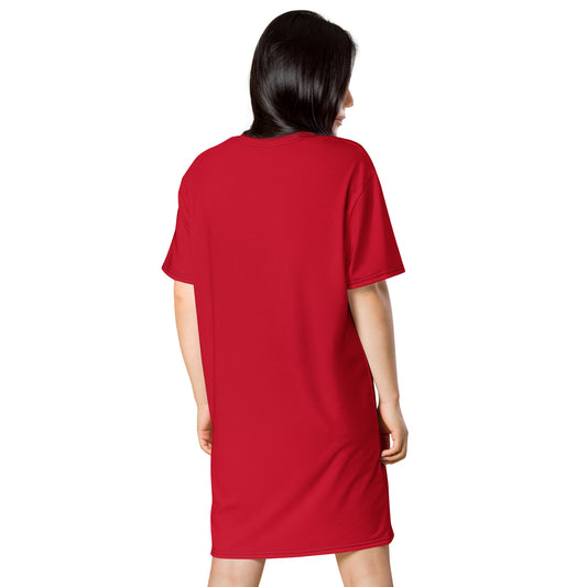 African Mask Red T-shirt dress