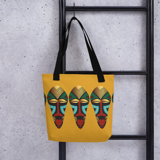 African Mask Buttercup Tote bag