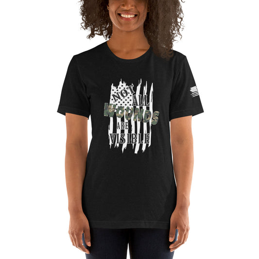 Not All Wounds Are Visible Flag Unisex t-shirt