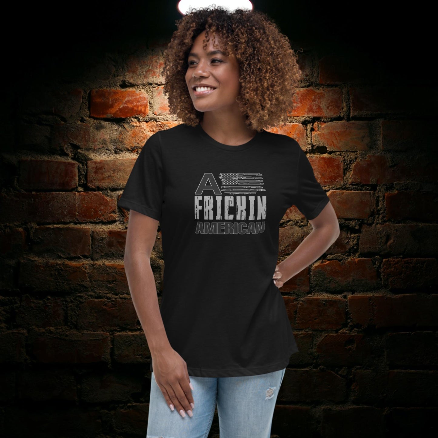 A Frickin American Flag Women's Relaxed T-Shirt