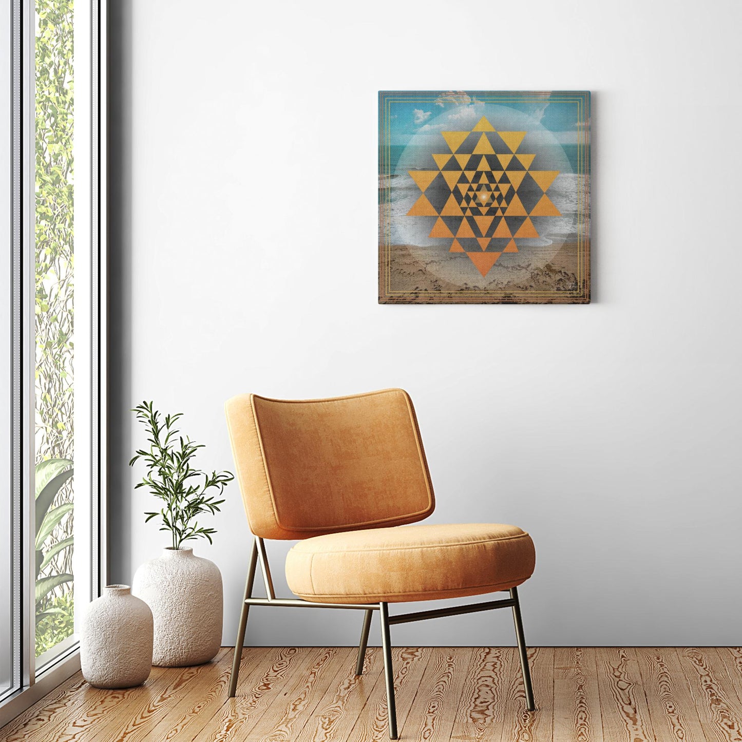 Shree Yantra On Jensen Beach Canvas Art