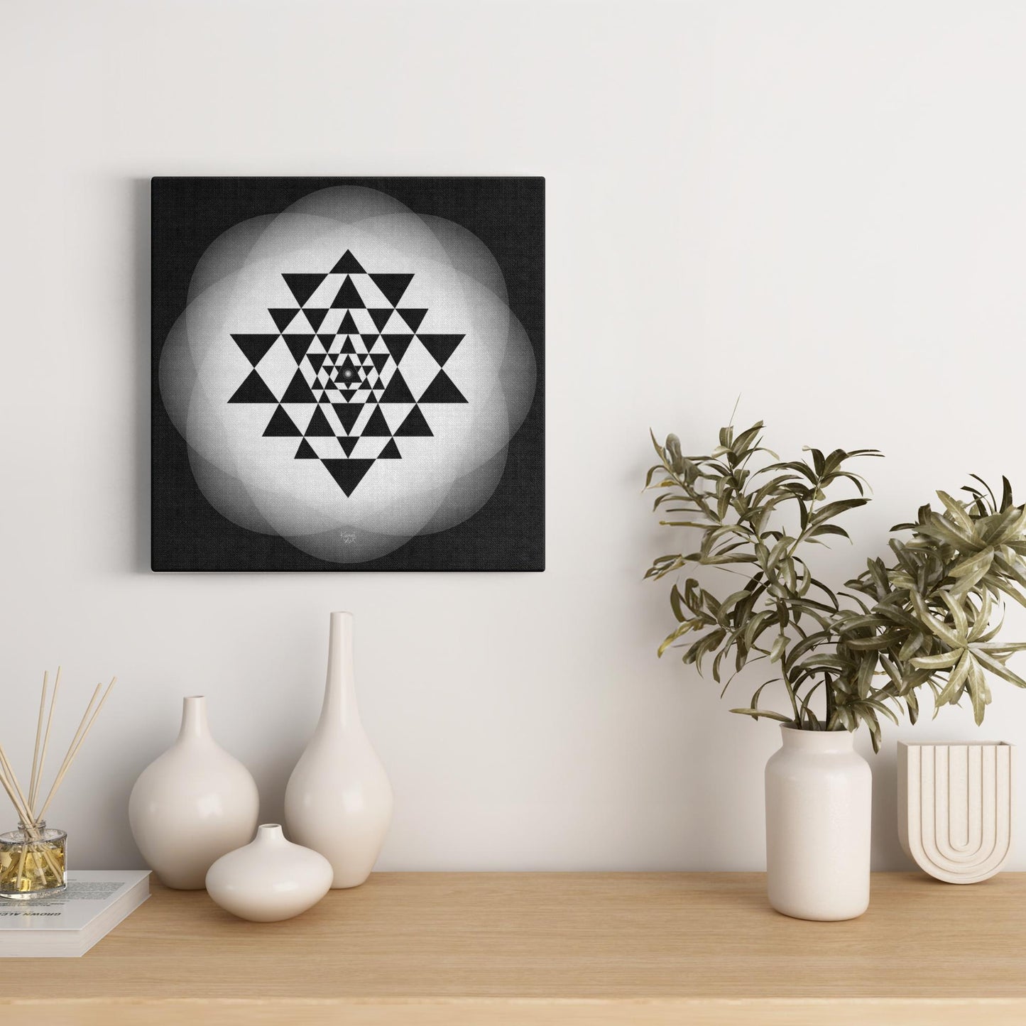 Completion In Energy Shree Yantra Canvas Art