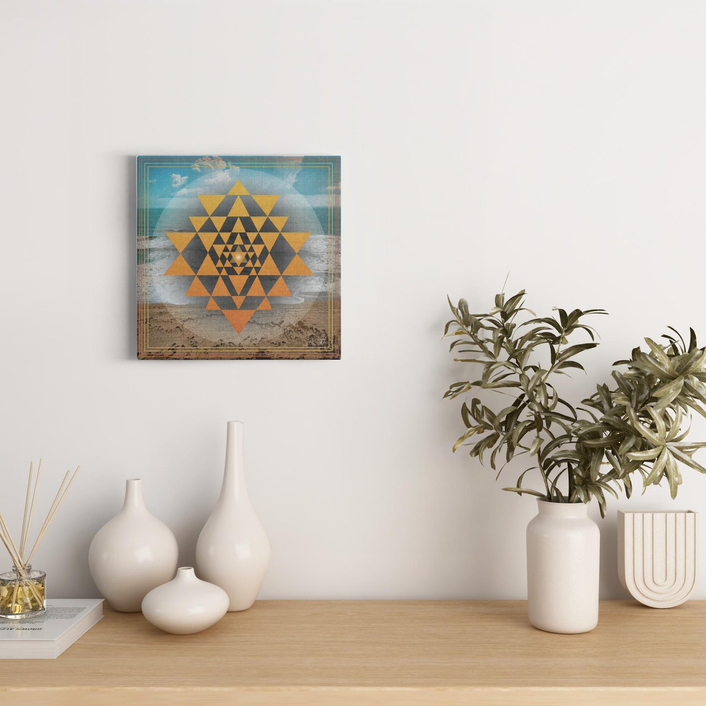 Shree Yantra On Jensen Beach Canvas Art