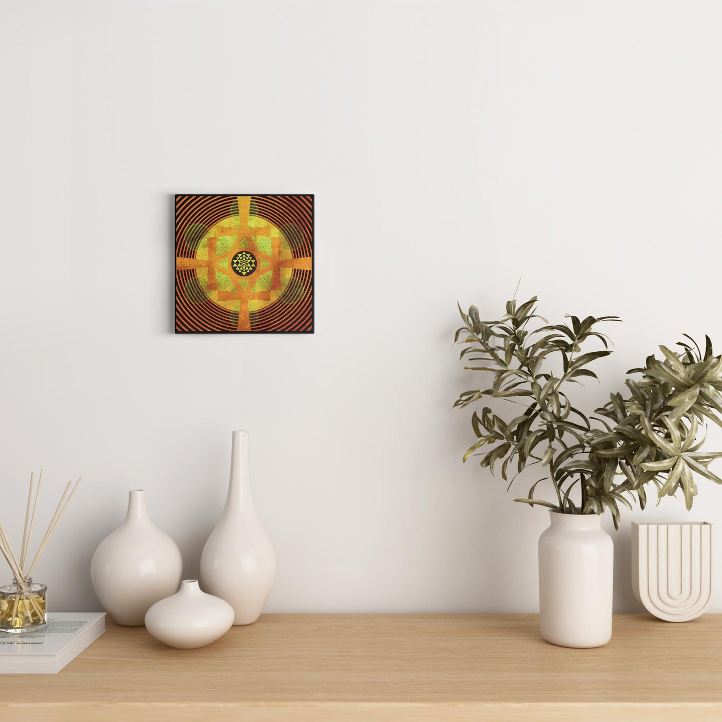 Life Creating Shree Yantra Ankh Canvas Art