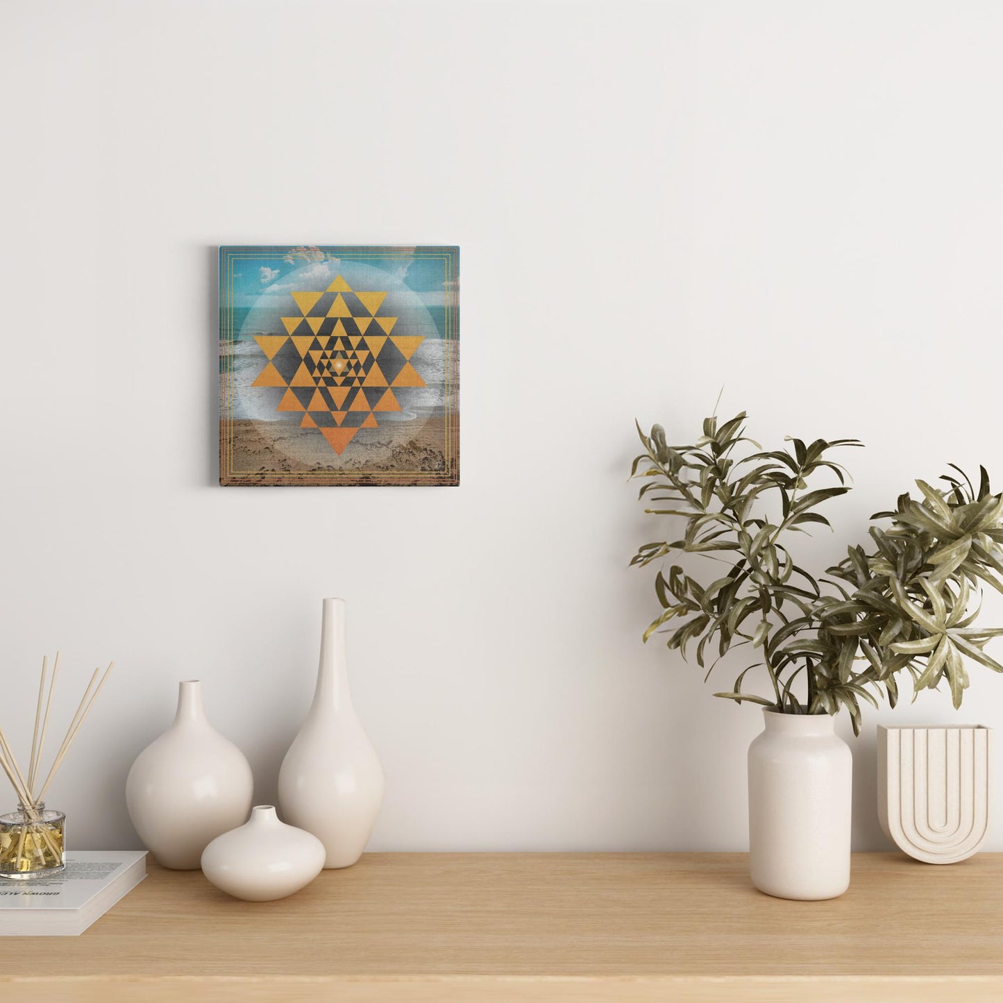 Shree Yantra On Jensen Beach Canvas Art