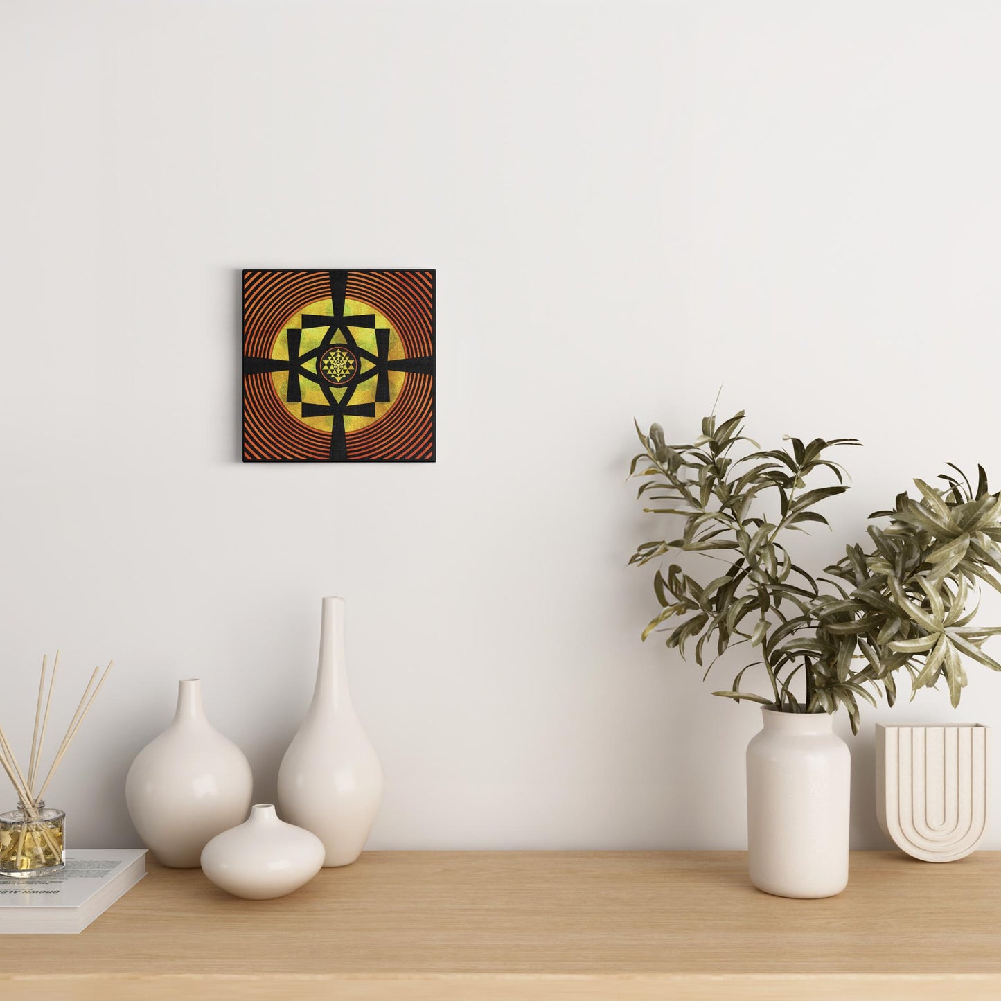 Life Giving Shree Yantra Ankh Canvas Art