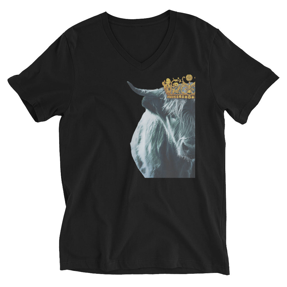 Queen Cow V-Neck T-Shirt