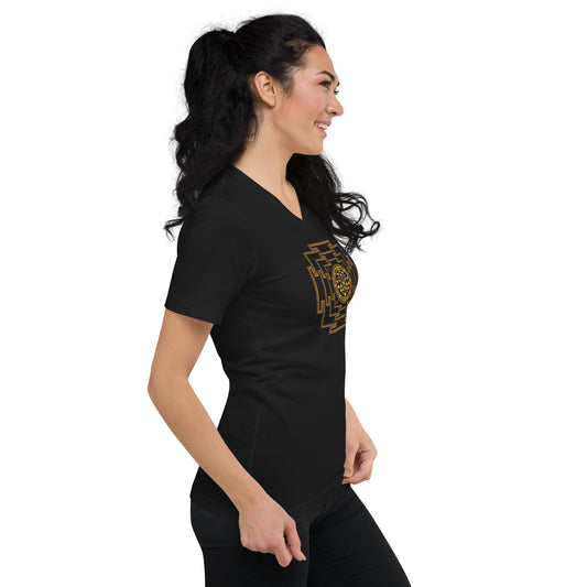 3 Layer Yantra V-Neck T-Shirt