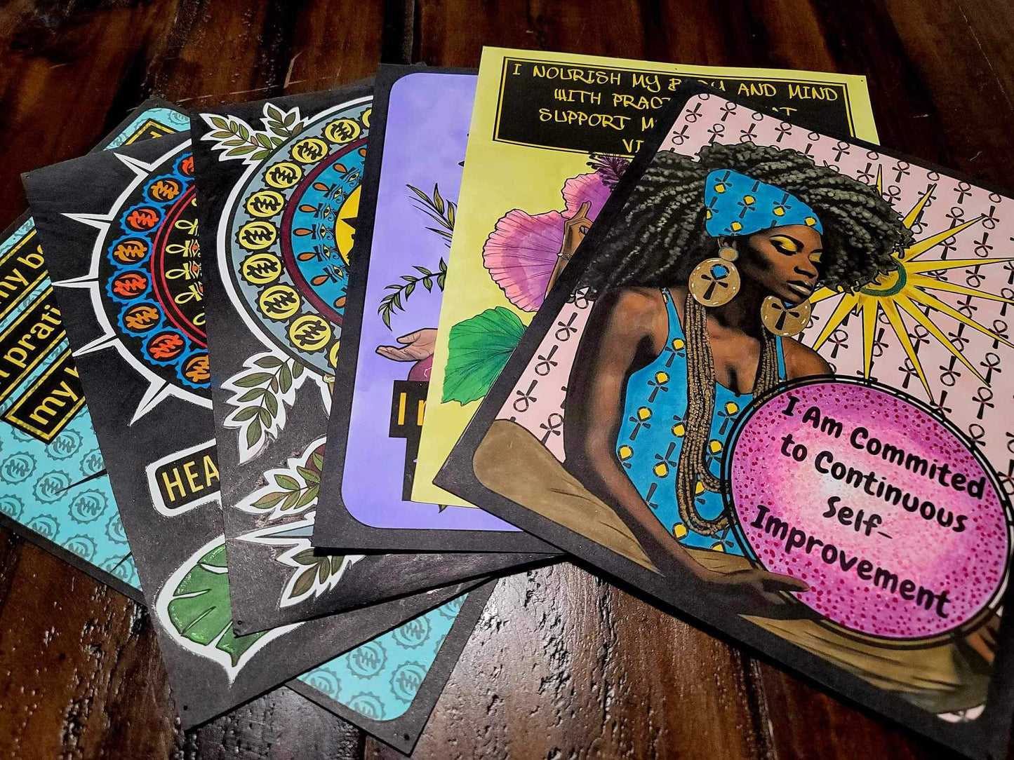 Afro, Abstract and Affirmation A Journey Through Art and Coloring Individual Cardstock Images