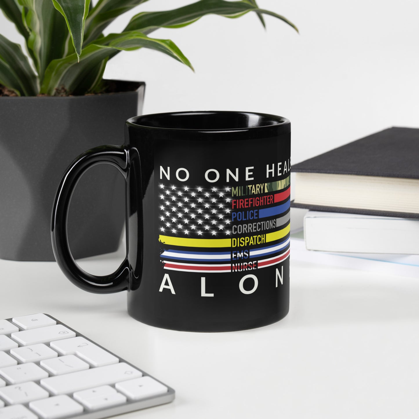 N.O.H.A. Black Glossy Mug