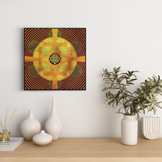 Life Creating Shree Yantra Ankh Canvas Art