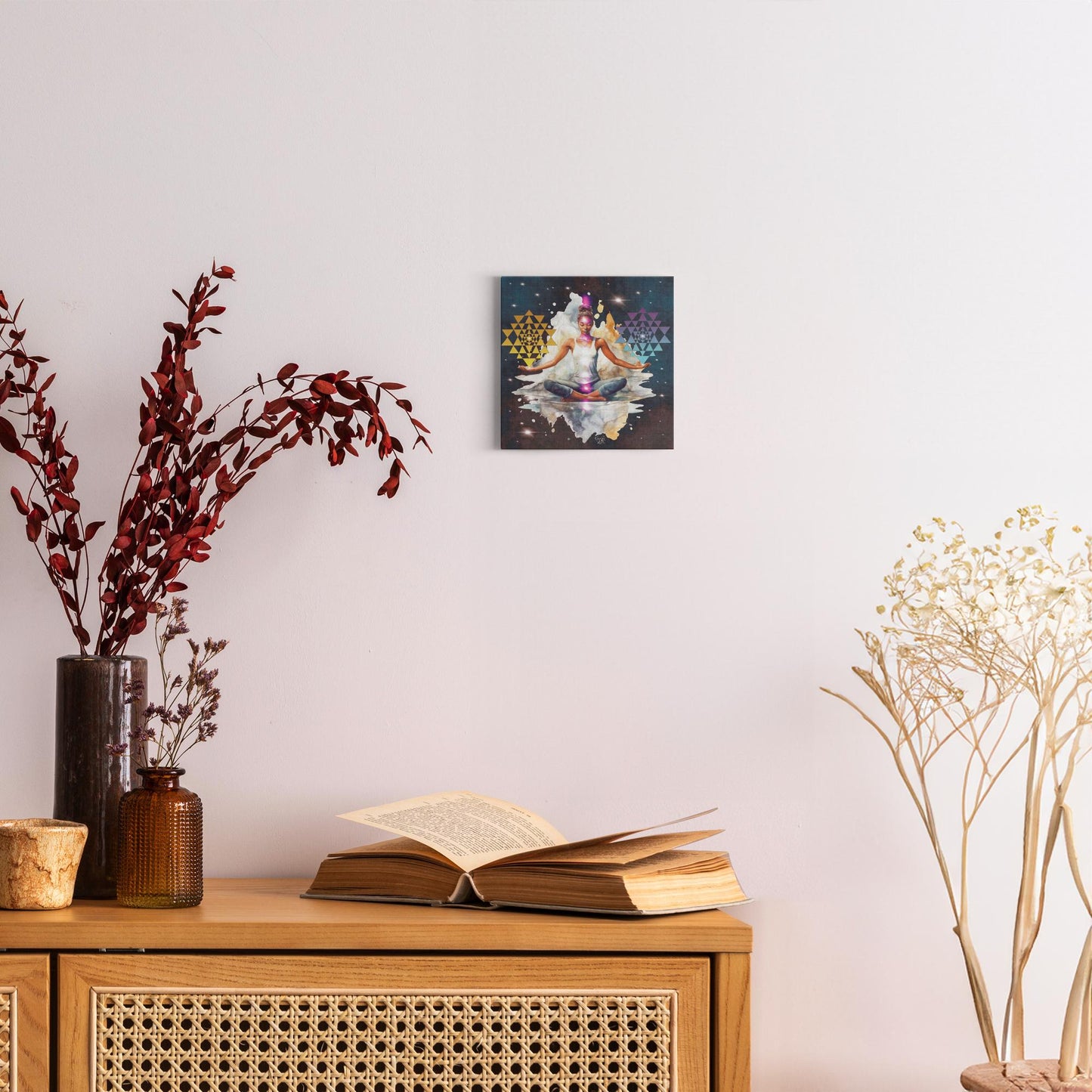 Balancing With Shree Yantra Canvas Art