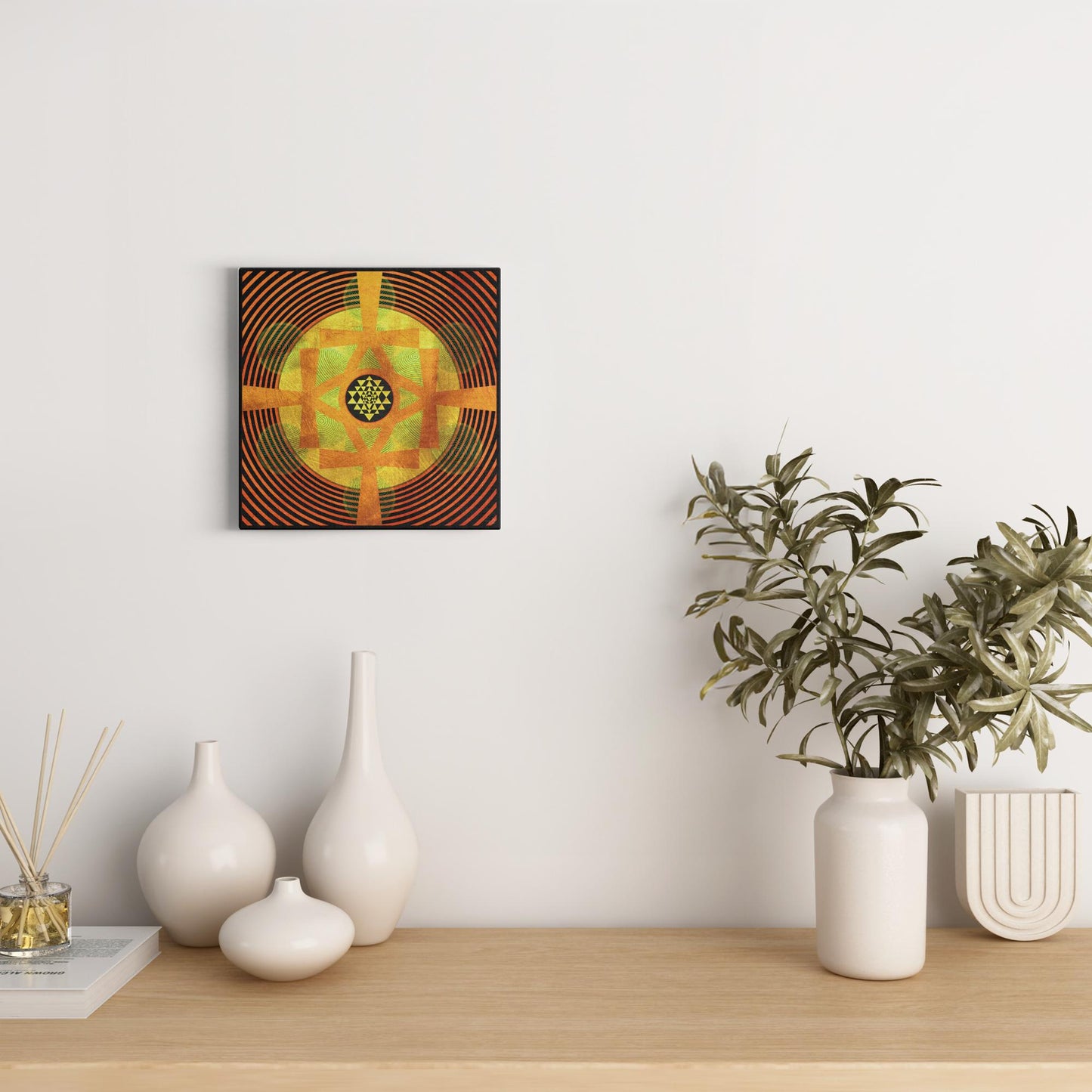 Life Creating Shree Yantra Ankh Canvas Art