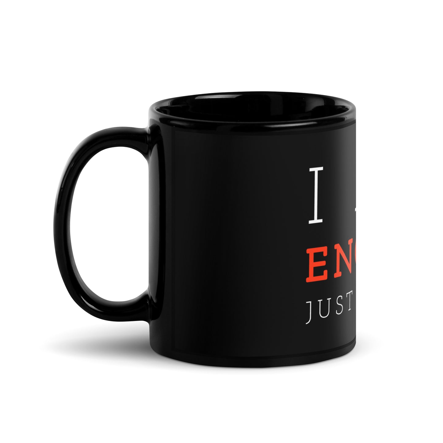 I Am Enough Black Glossy Mug