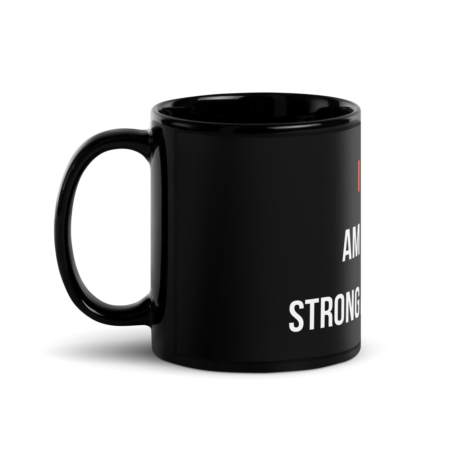 I Am Capable Black Glossy Mug