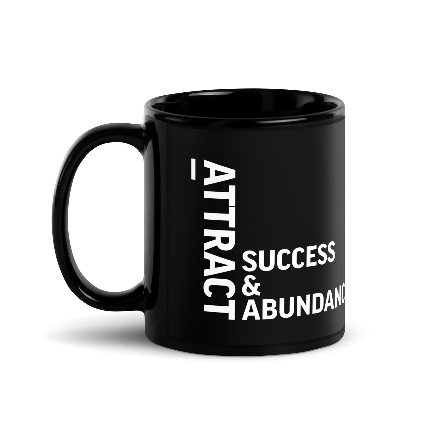 I Attract Success Black Glossy Mug