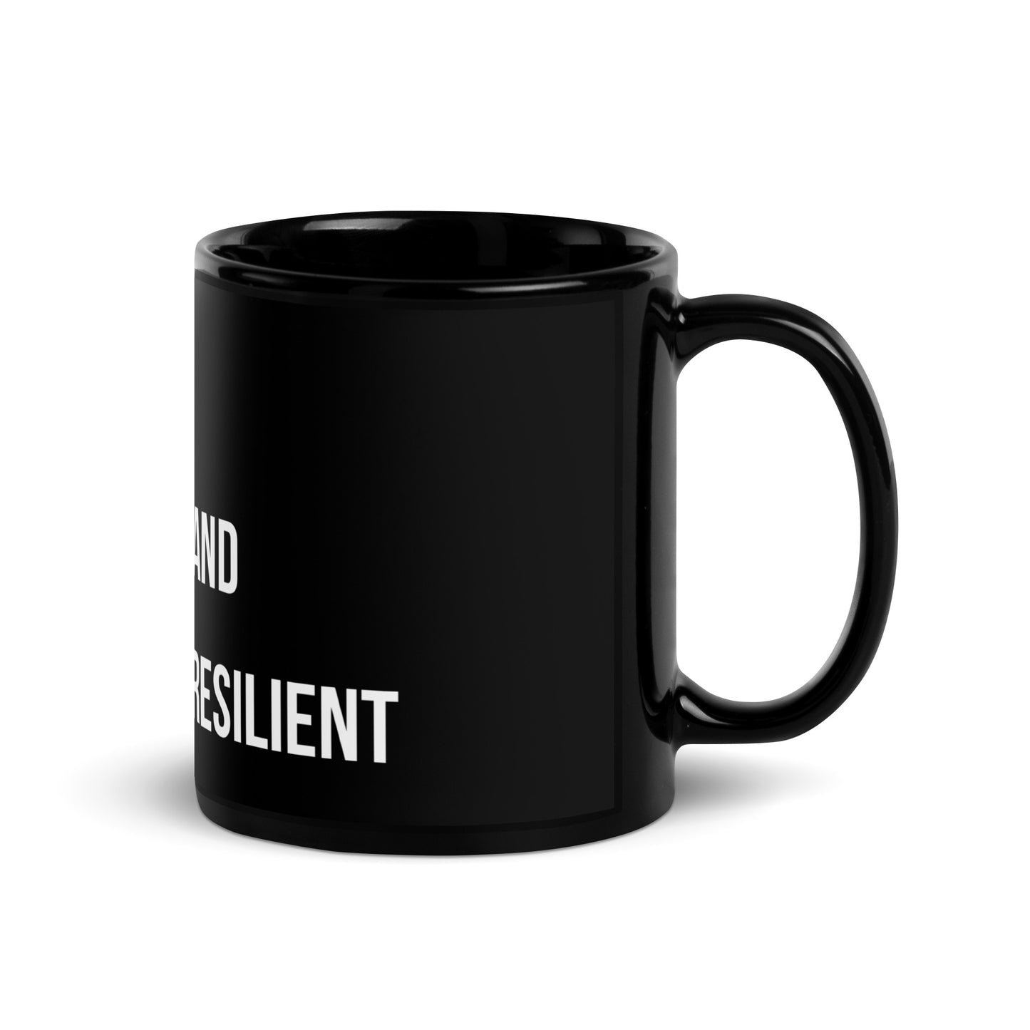 I Am Capable Black Glossy Mug