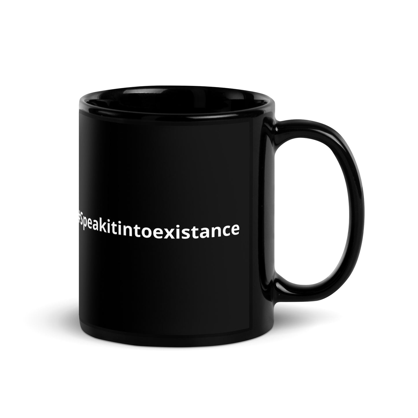 God Will Graphic Black Glossy Mug