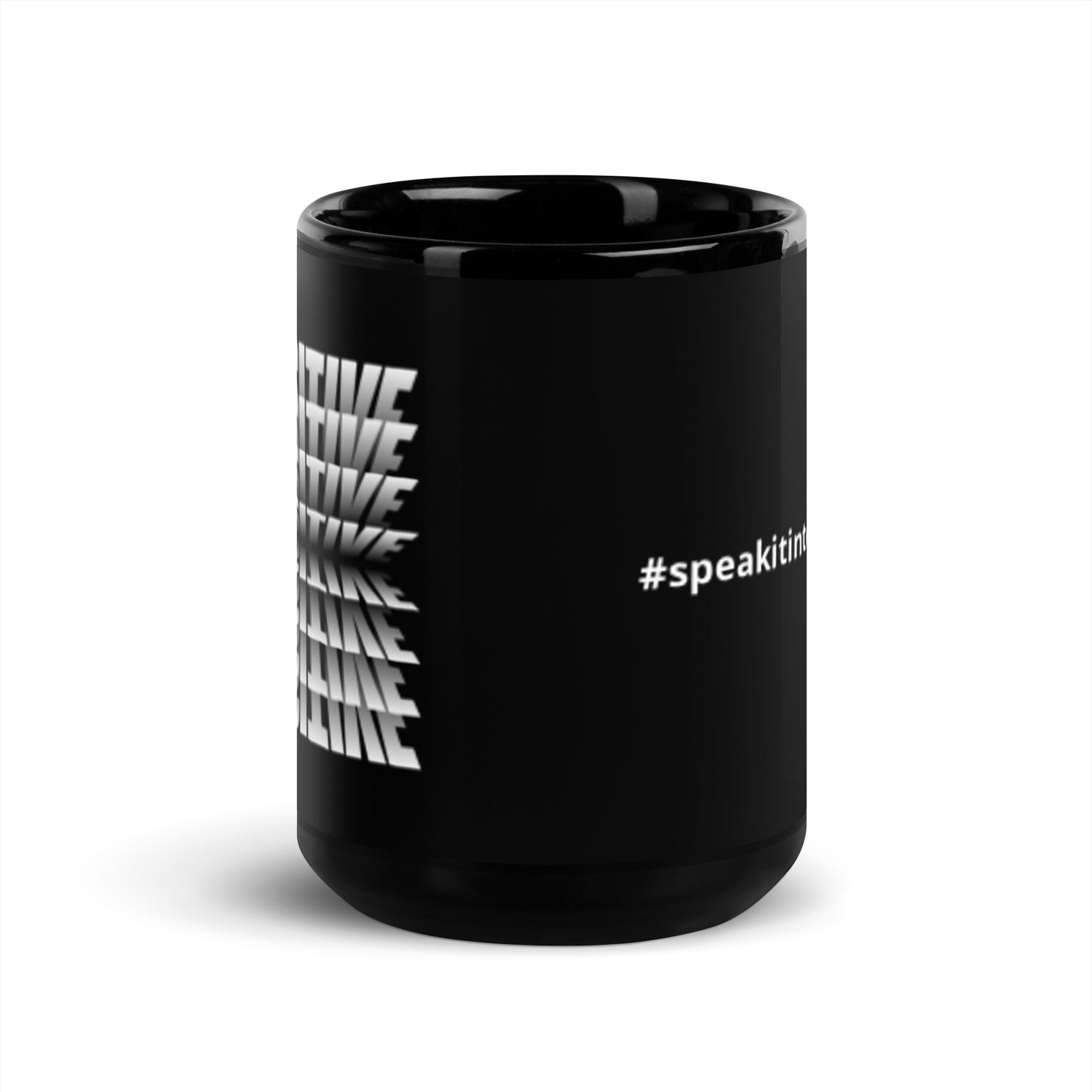 Positive Positive Positive Black Glossy Mug