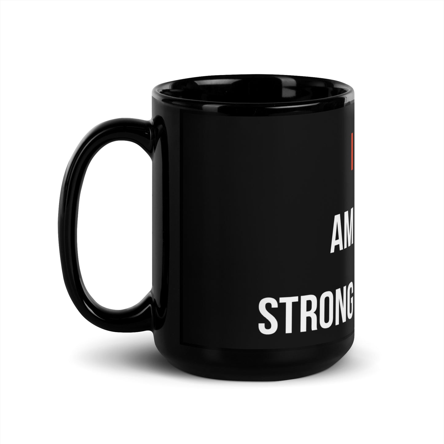 I Am Capable Black Glossy Mug