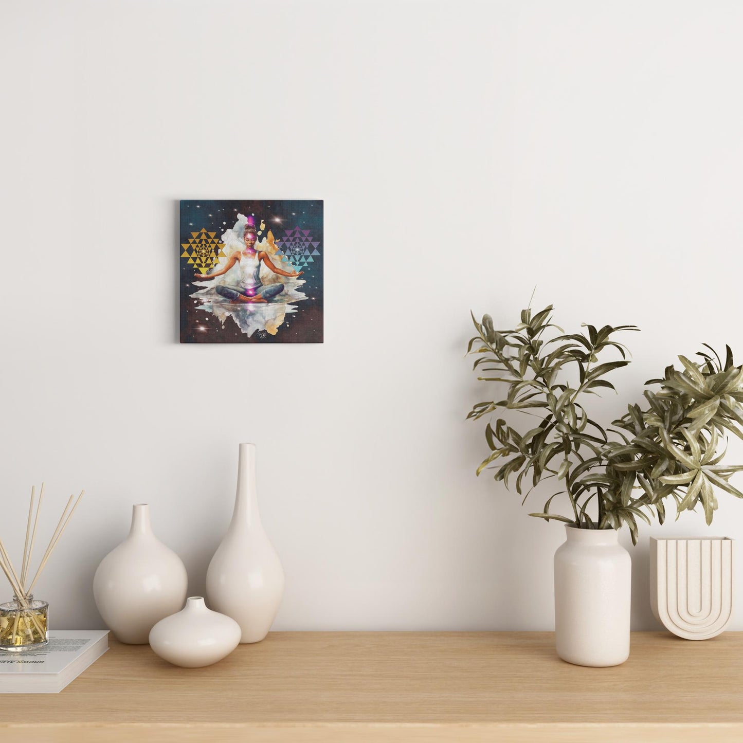 Balancing With Shree Yantra Canvas Art