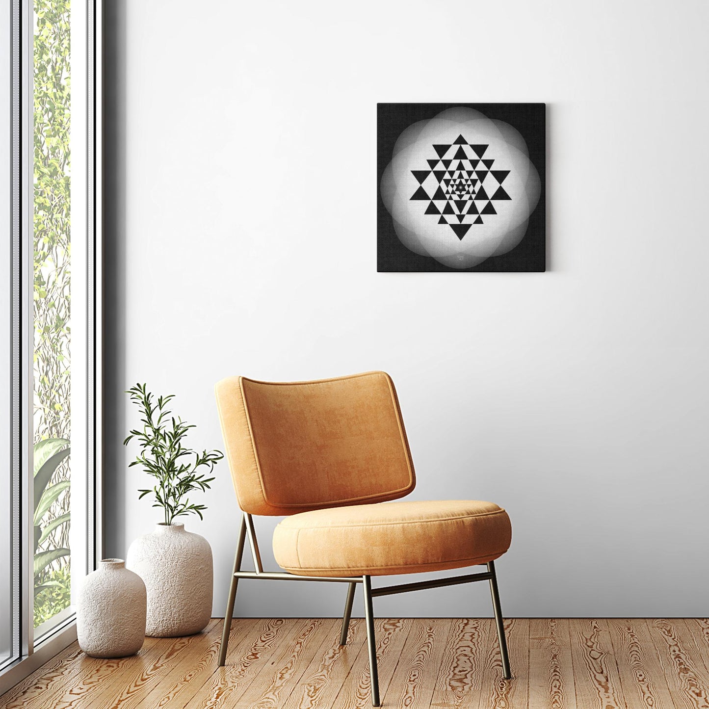 Completion In Energy Shree Yantra Canvas Art