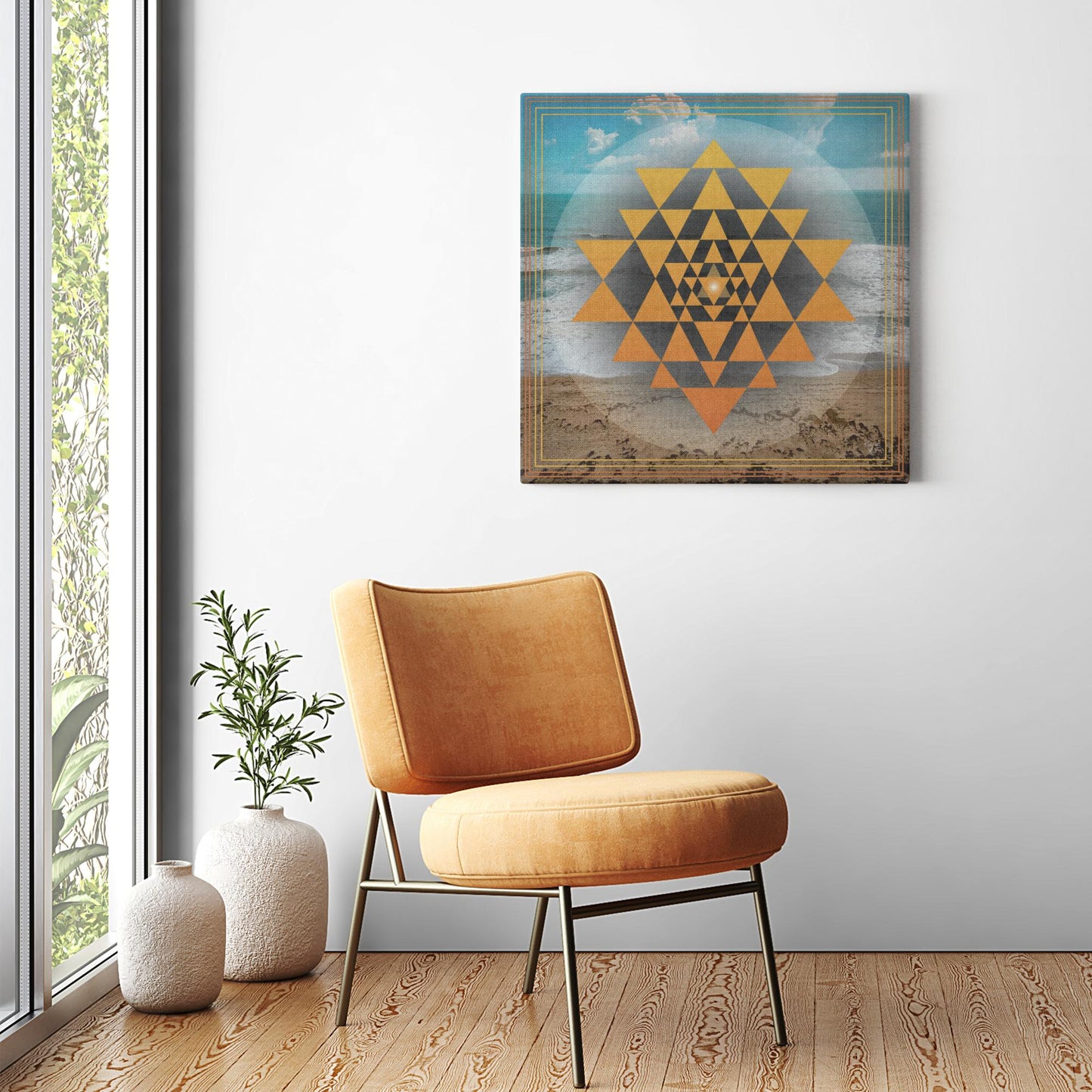 Shree Yantra On Jensen Beach Canvas Art