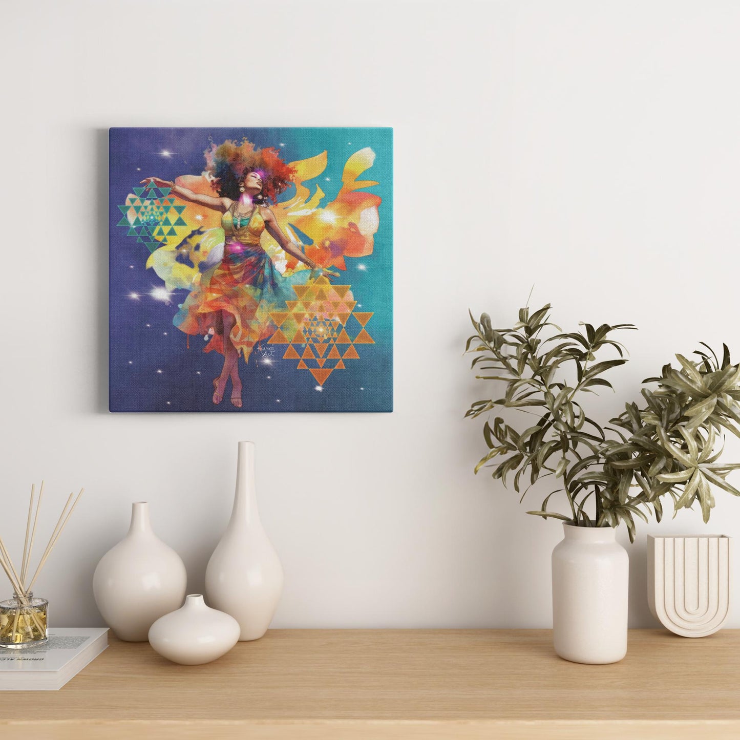 Dancing With Shree Yantra Canvas Art