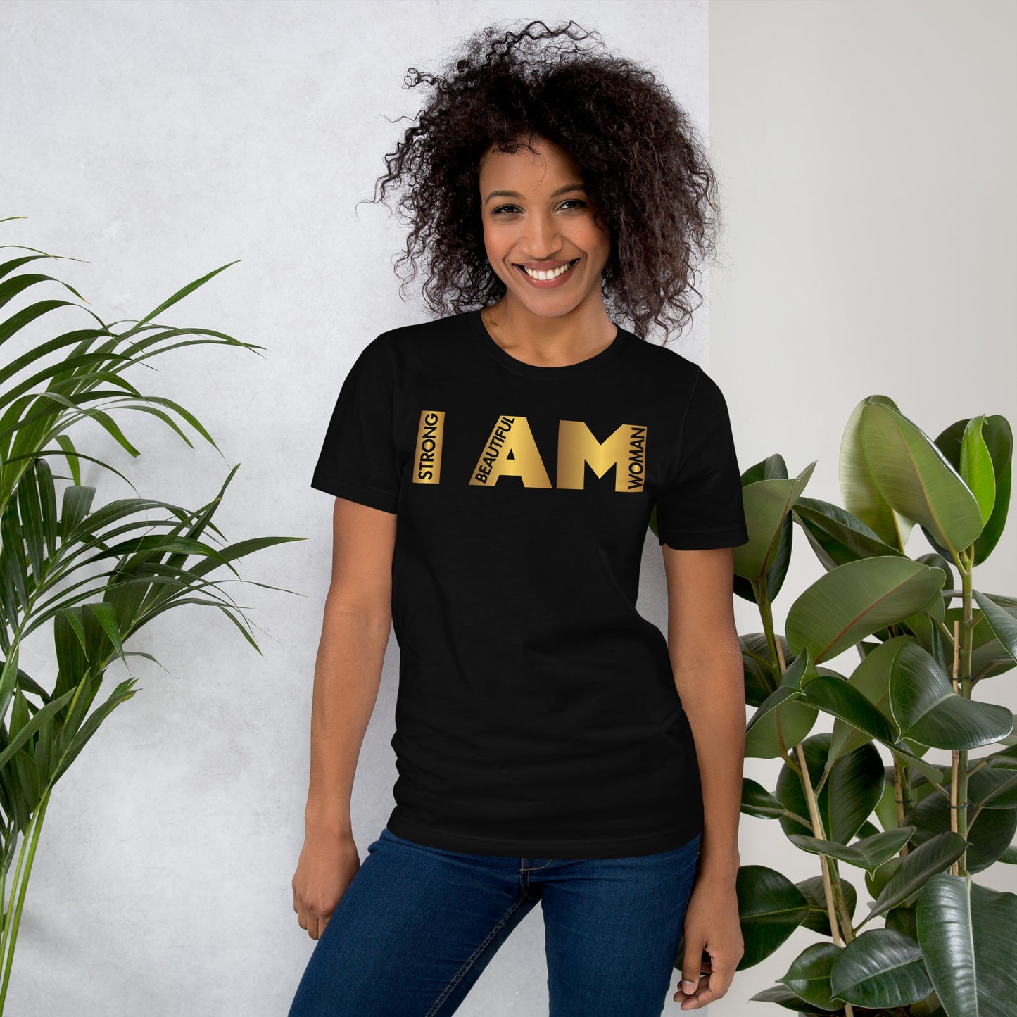 I AM in Gold Unisex t-shirt