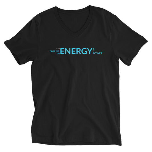 Energy Unisex Short Sleeve V-Neck T-Shirt