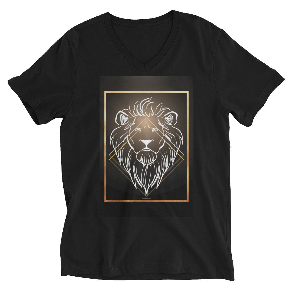 Spark Of A Lion Unisex V-Neck T-Shirt