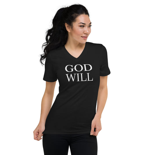 God Will Unisex Short Sleeve V-Neck T-Shirt
