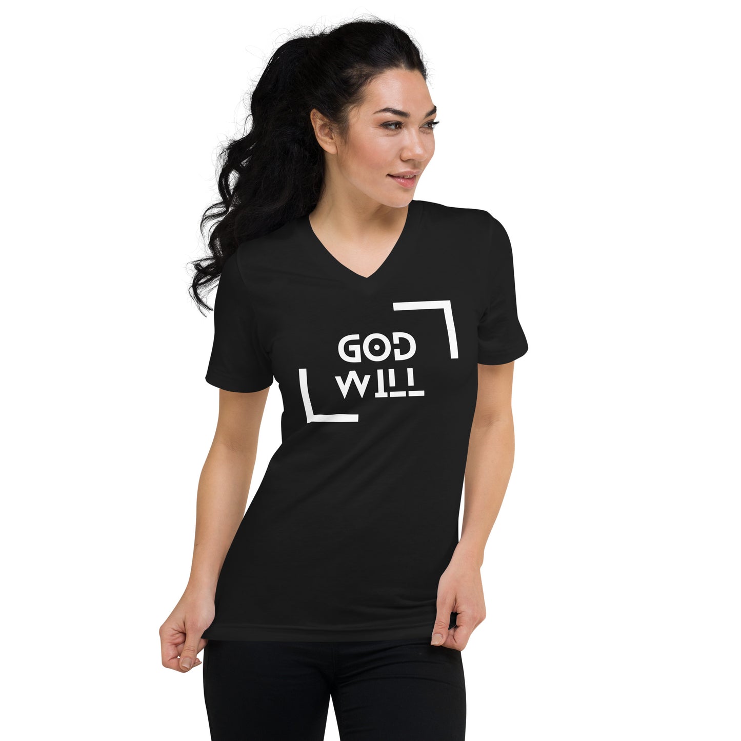 God Will Graphic Unisex Short Sleeve V-Neck T-Shirt