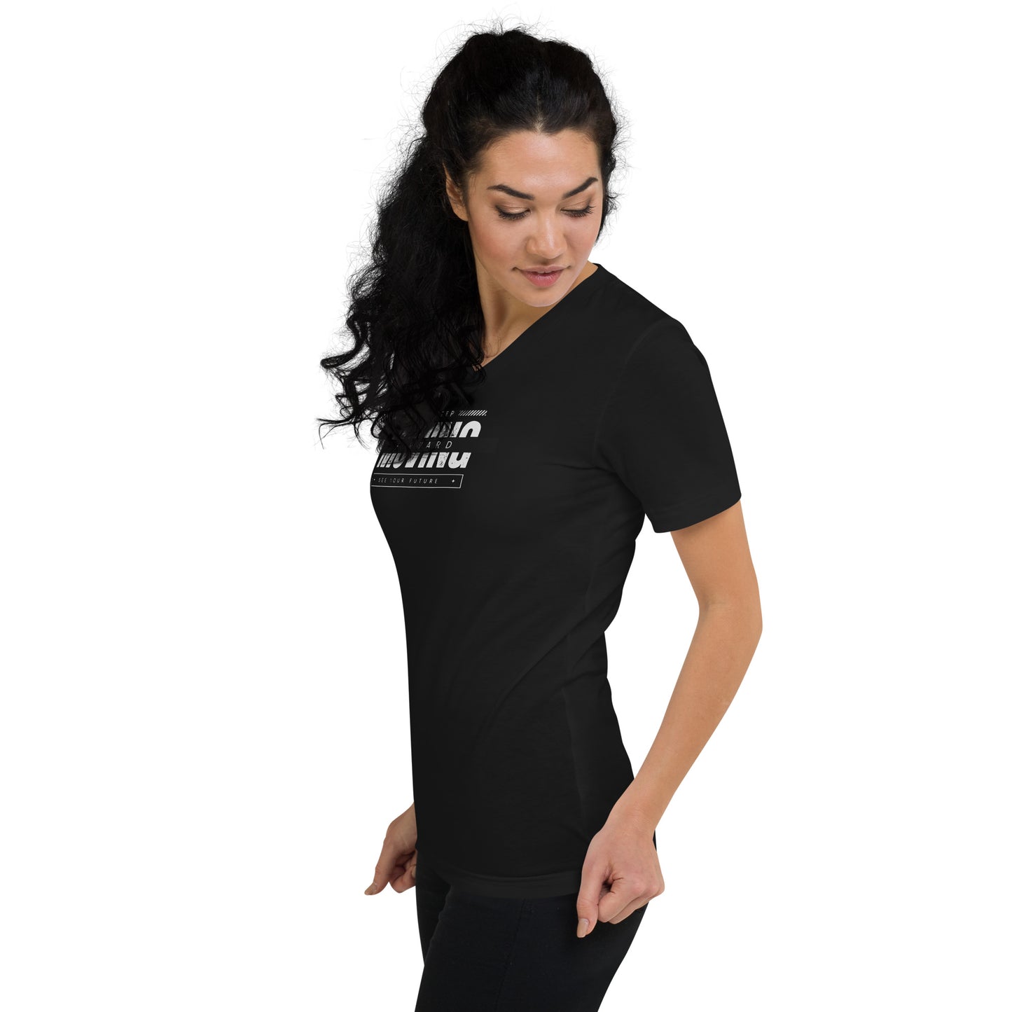 Just Keep Moving Forward Unisex Short Sleeve V-Neck T-Shirt