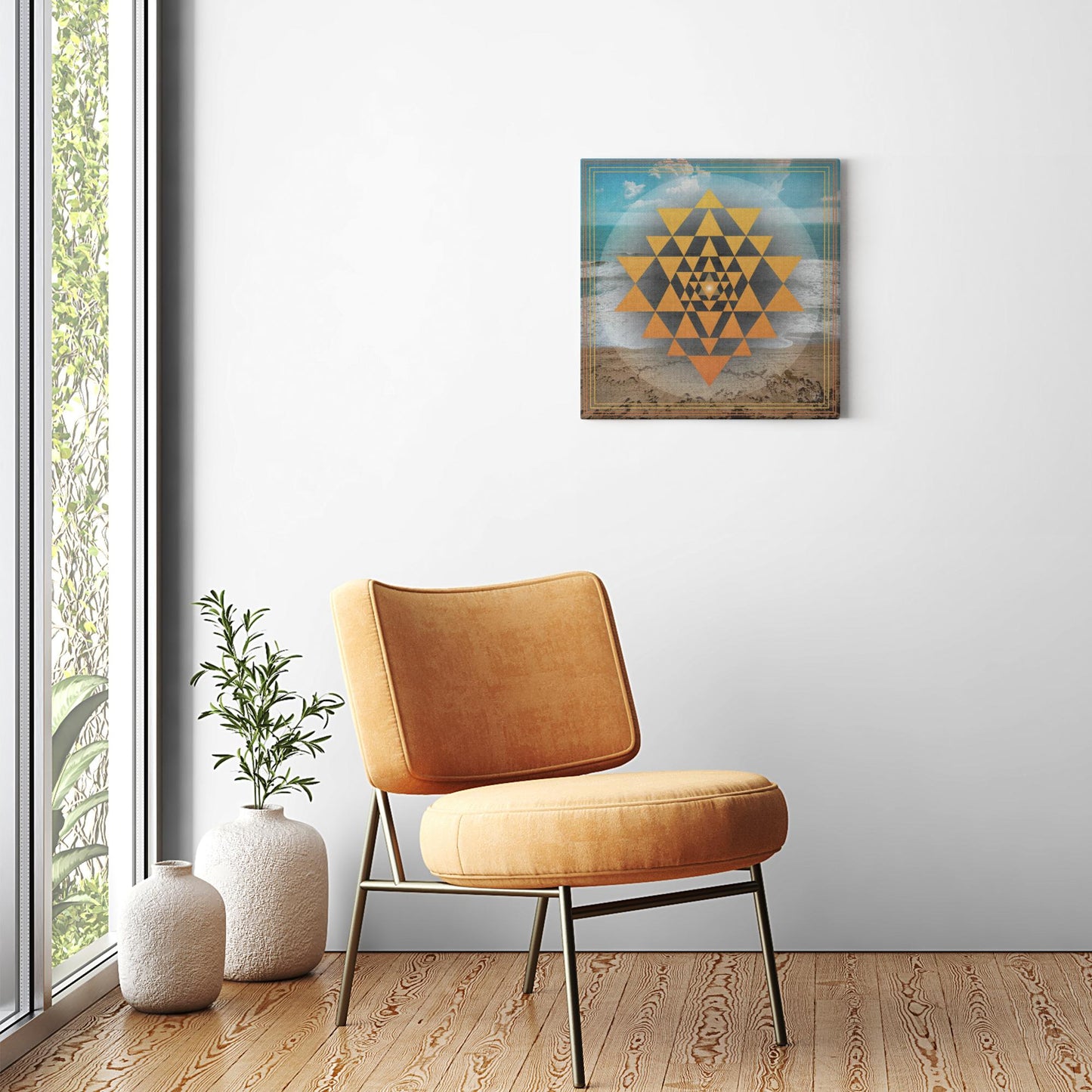 Shree Yantra On Jensen Beach Canvas Art