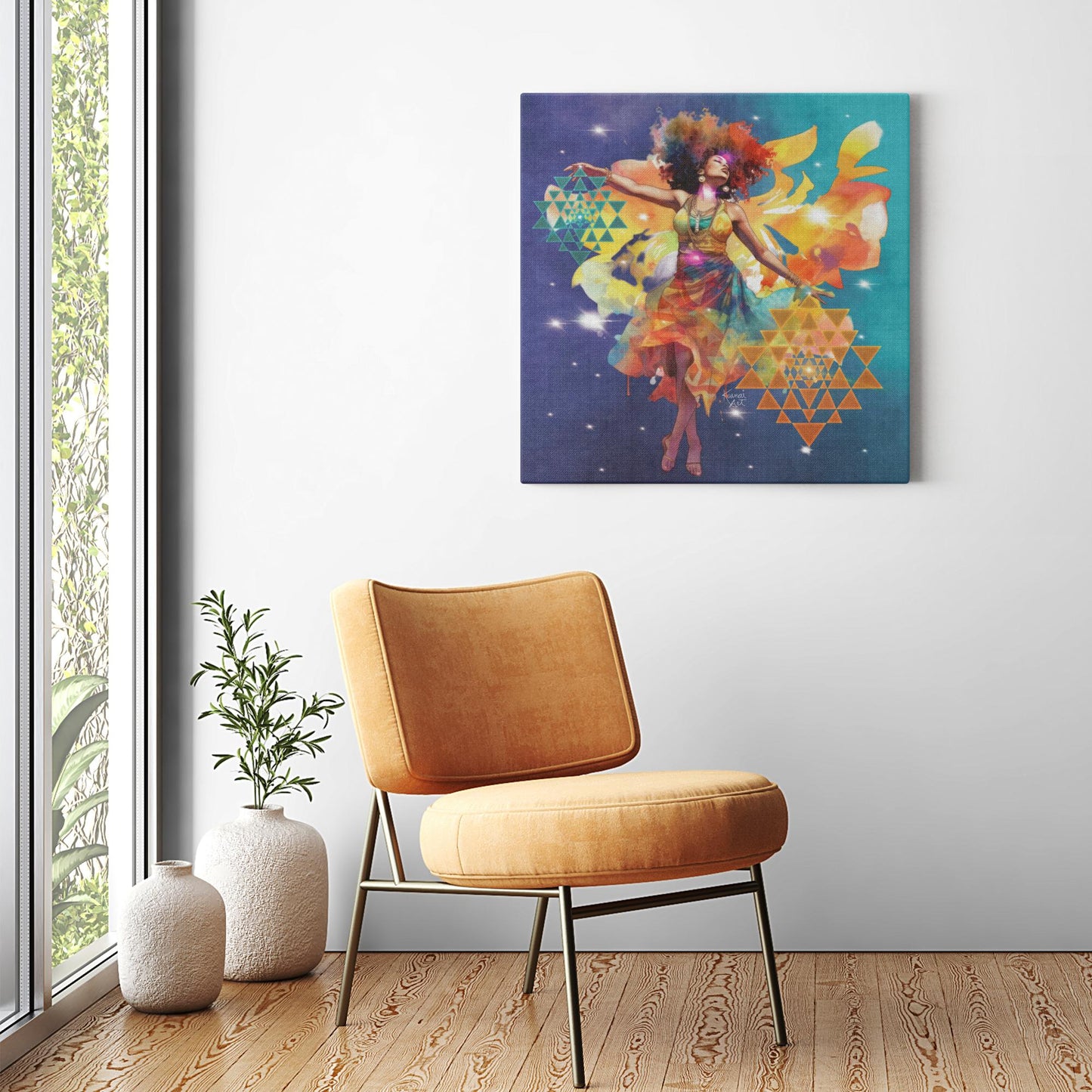 Dancing With Shree Yantra Canvas Art