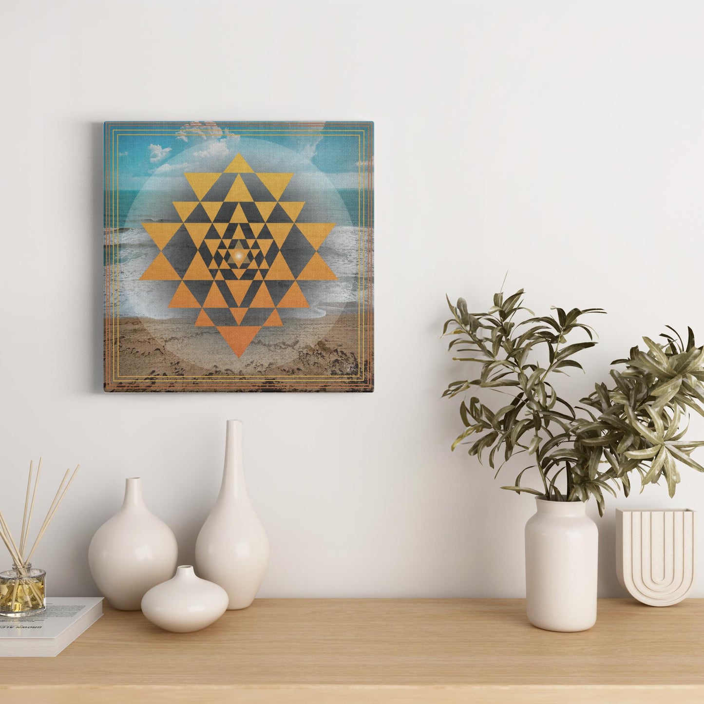 Shree Yantra On Jensen Beach Canvas Art