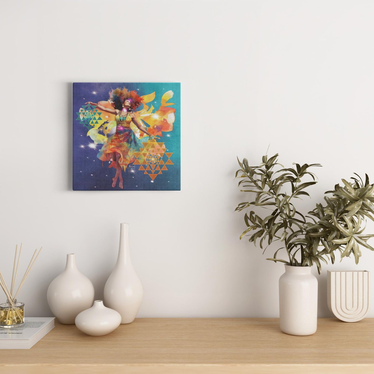 Dancing With Shree Yantra Canvas Art