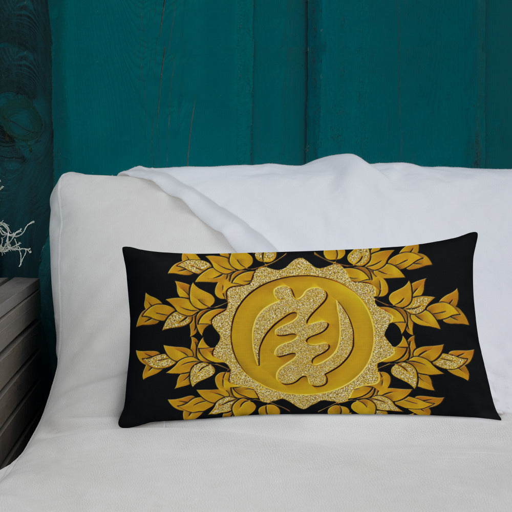 Golden Gye Nyame- God is Supreme Premium Pillow