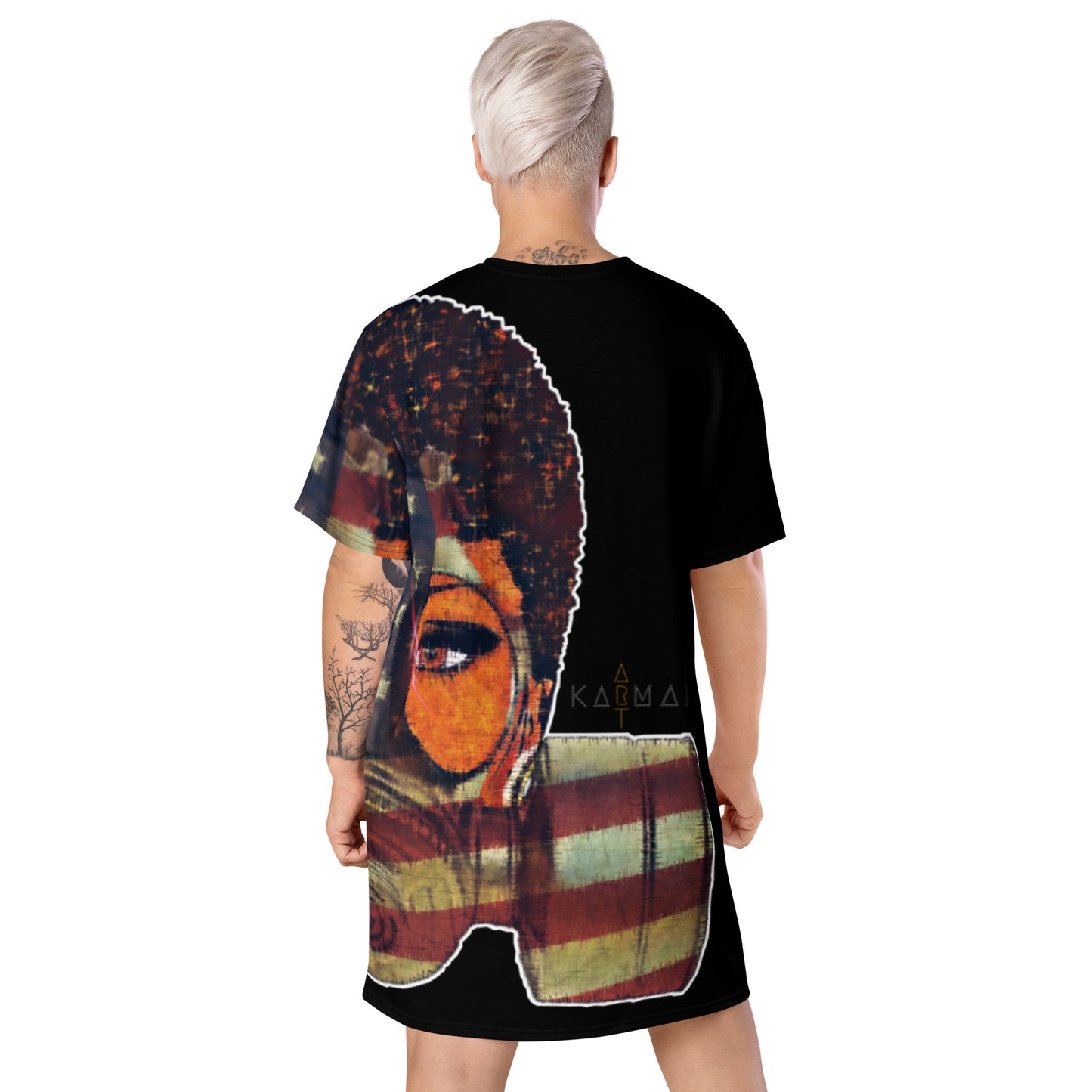 KarmaiArt logo Full Face T-shirt dress T-shirt dress