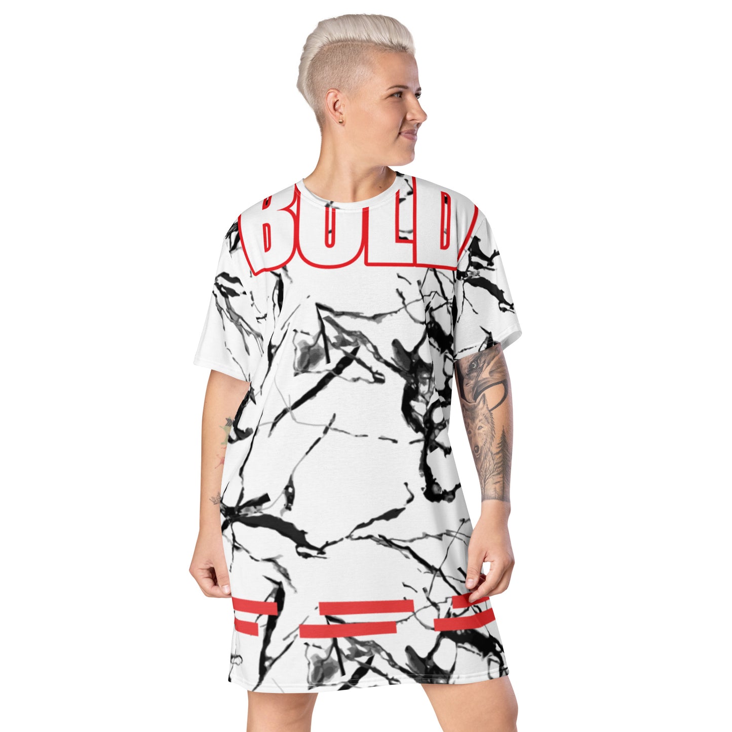 Red letter Bold T-shirt dress