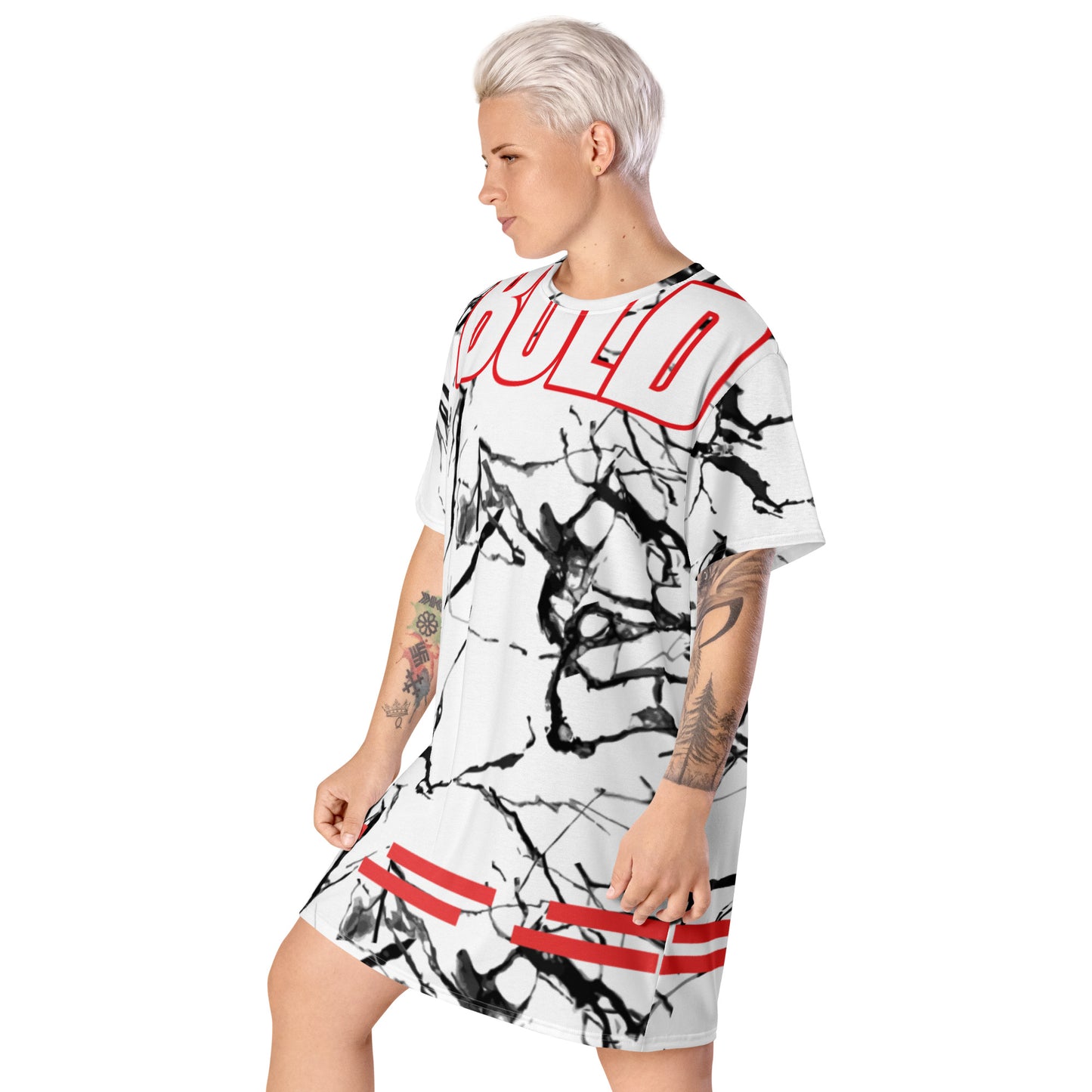 Red letter Bold T-shirt dress