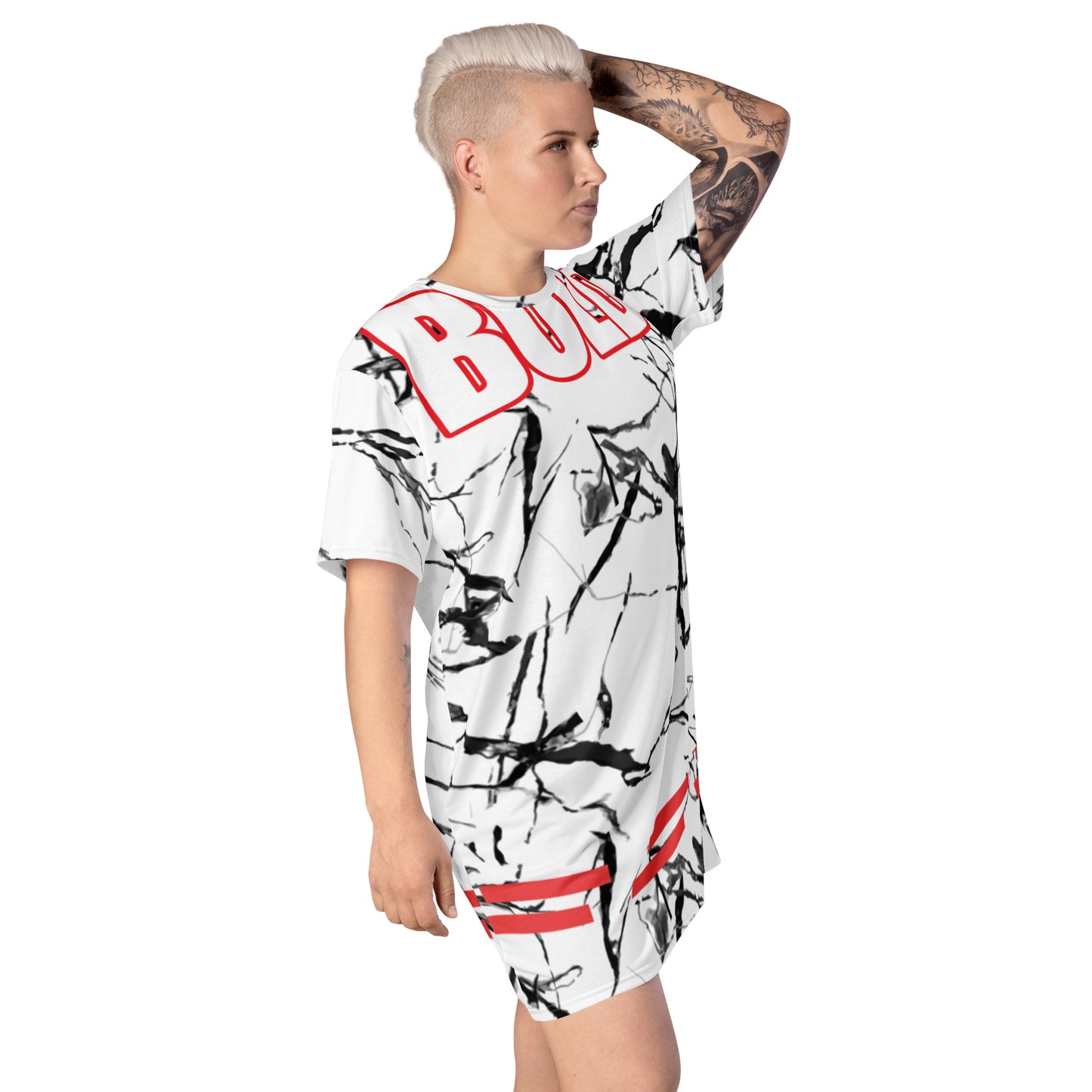 Red letter Bold T-shirt dress