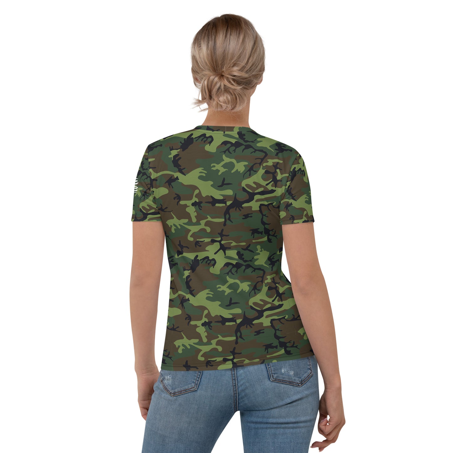 A Frickin American Camouflage White Letters Women's T-shirt